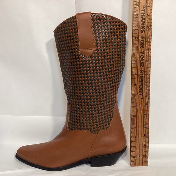 L.L. Bean Dingo Womens Braided Leather Boots size 10 - Picture 13 of 15